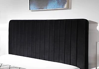 King Platform Bed with Lift Storage, Black
