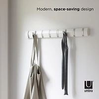 Umbra Flip Wall Mounted Coat Rack,White