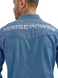 WRANGLER® x HOT WHEELS™ CHEMISE DE TRAVAIL EN DENIM POUR HOMMES