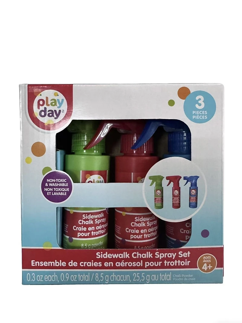 Play Day 3ct Chalk Spray Asst Age 3+