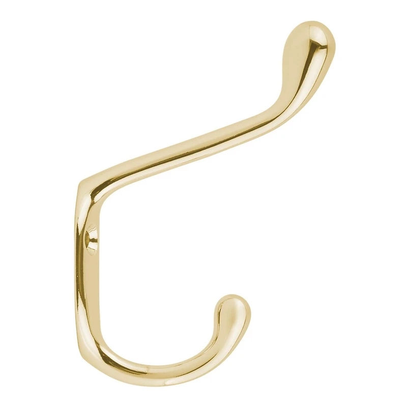Era Double Hook 2-Pack Gold, 3.25 x 0.75 x 2.25 in.