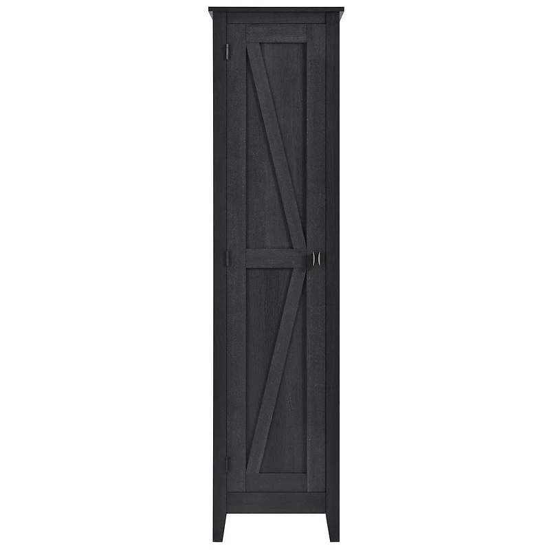 Systembuild Evolution Farmington 18" Wide Storage Cabinet, Black Oak