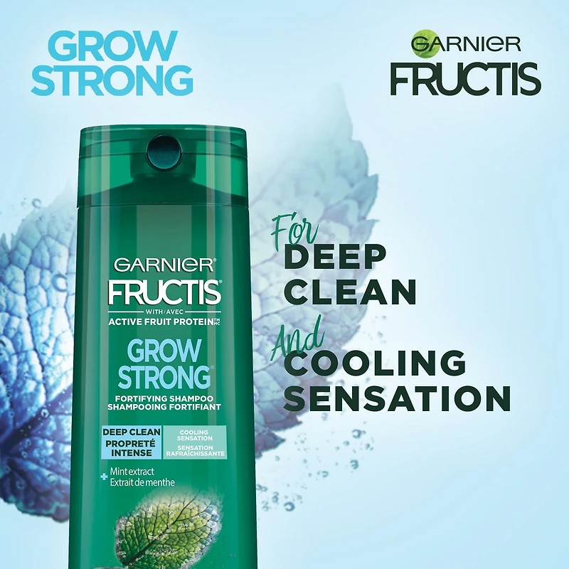 Garnier Fructis Grow Strong Propreté Intense Coiffant  Shampooing Fortifiant