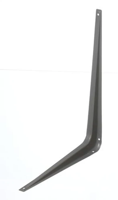 12"x14" Grey Shelf Bracket 1 Piece, Decorative Hardware are ideal for closets, garages, sheds or any shelving needs.
