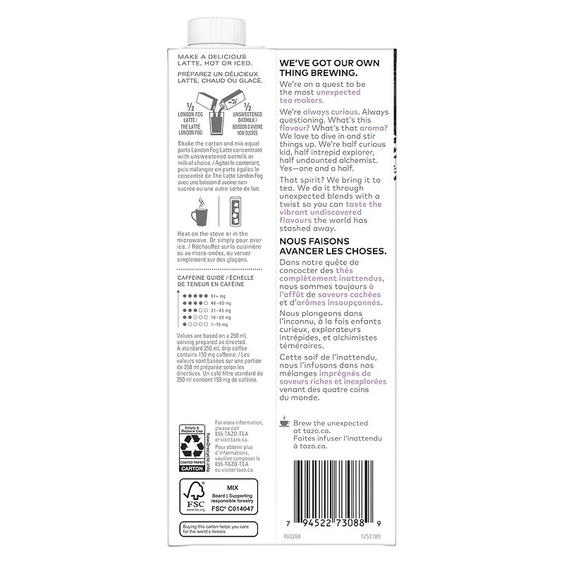 TAZO LONDON FOG CONC, TAZO LONDON FOG CONC