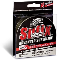 Ligne tressée Sufix 832 Advanced Superline Camo 150 vg - 30 lb