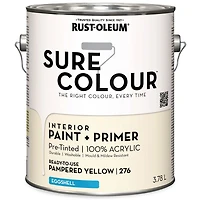 Rust-Oleum Sure Colour™ Peinture + Apprêt, Intérieur Coquille d'oeuf, Jaune Cajolerie 3,78L 3,78L