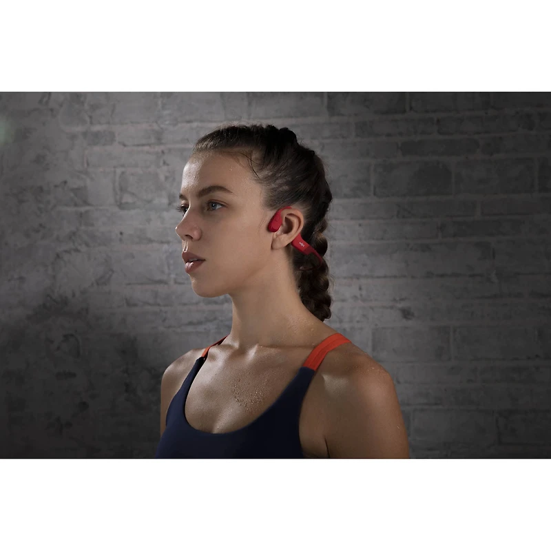 Shokz - OpenRun, Bone Conduction Sports Headphones, Red