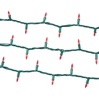 Holiday Time 100-Count Red LED M5 Christmas Lights, with Green Wire, 21'