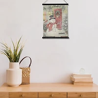 Support Mural En Papier Froissé Bonhomme De Neige