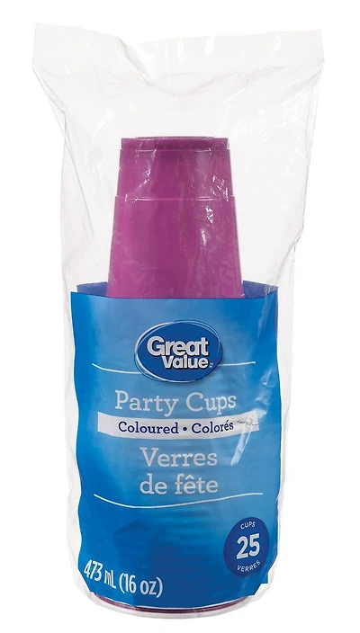 Great Value Party Cups, GV 16oz Party Cups