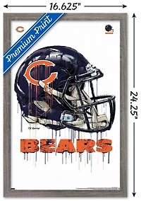 NFL Chicago Bears - Drip Helmet 20 Wall Poster, 22.375" x 34"