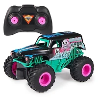Monster Jam, Monster truck radiocommandé Grave Digger officiel à l'échelle 1:24, 2,4 GHz, thème Nitro Neon, jouets pour garçons et filles à partir de 4 ans