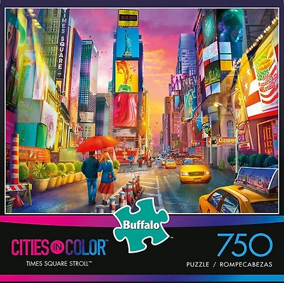 Buffalo Games Cities in Colour Times Square Stroll 750 Piece Jigsaw Puzzle