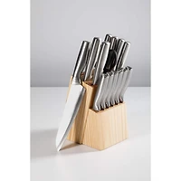 Oster Eckert Ménagère 15 pièces avec bloc en pin