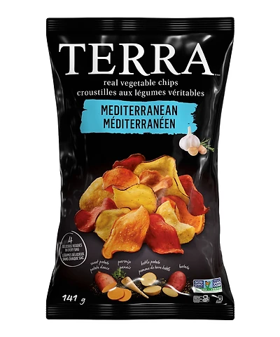 Croustilles aux légumes méditerranéen de Terra 141 g, Frites de Légumes