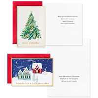 Assortiment de cartes Hallmark de Noël dans une boîte, motifs mignons (6 motifs, 36 cartes et enveloppes)