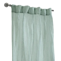 Loft Living Peoria Sheer Dual Header Single Curtain Panel 52 x 84 in Pale Thyme