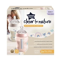 Tommee Tippee Plus Près de la Nature Biberons pour Bébé, Tétines Imitant le Sein avec Valve Anti-Colique