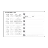 Agenda hebdomadaire/mensuel 2024, 8,5 po x 11 po, Blue Sky, Gris