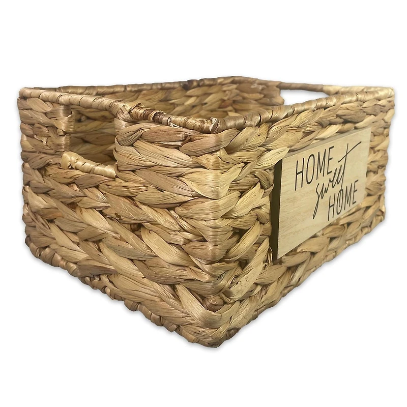 Hometrends 12" Wide Plaque Woven Basket