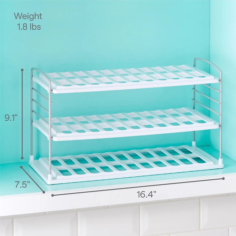 UpSpace Water Bottle Organizer, 3-Shelf Wide