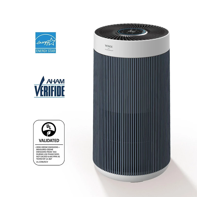 Purificateur d'air WINIX T830 pour très grandes pièces jusqu'à 1968 pi² en 1 heure avec Wi-Fi intelligent, moniteur de qualité de l'air, True HEPA, filtre à charbon et mode automatique, capture les al