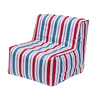 Chaise longue gonflable d'extérieur - Rayure rouge marine