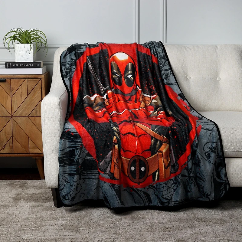 Marvel Deadpool Adult Fleece Blanket, 50" x 60"