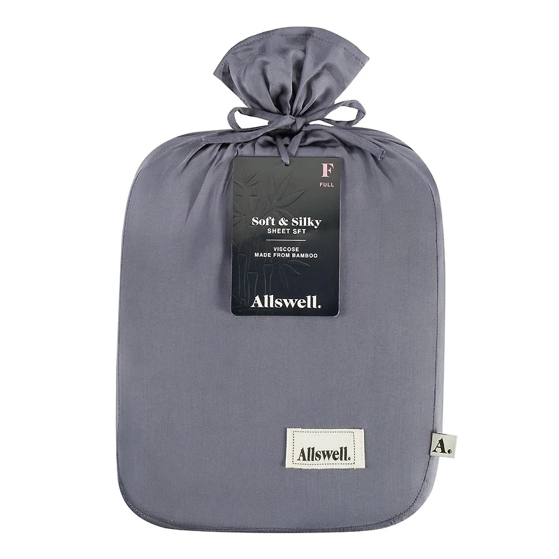 Allswell 300 Thread Count Soft & Silky 4-Piece Viscose from Bamboo Sateen Sheet Set, Queen Sheet Set