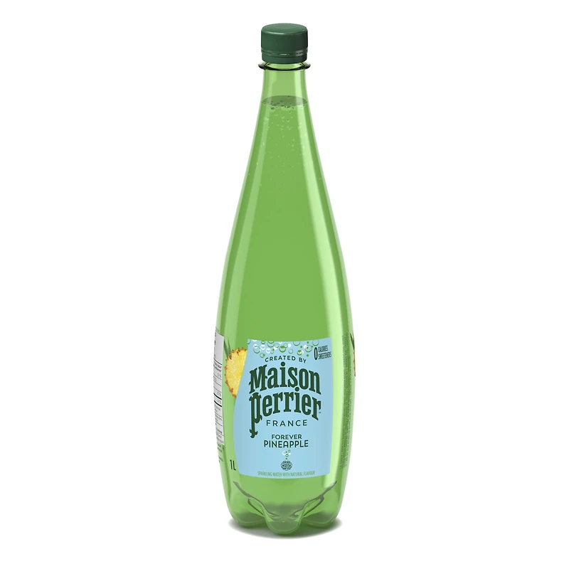 Maison Perrier Infiniment Ananas, boisson à l’eau pétillante, arôme naturel d’ananas, sans calorie, sans édulcorant, sans sodium, recueillie et embouteillée en France 1 L