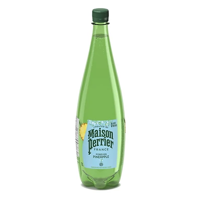 Maison Perrier Infiniment Ananas, boisson à l’eau pétillante, arôme naturel d’ananas, sans calorie, sans édulcorant, sans sodium, recueillie et embouteillée en France 1 L