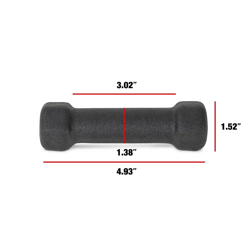 CAP Barbell, Black Neoprene Dumbbell, 1lb Single