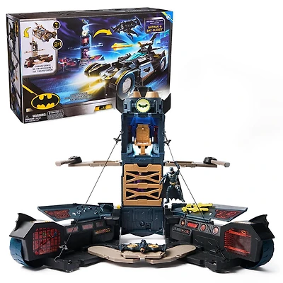 Batman, Coffret Batmobile ultime transformable, Coffret Batman 2-en-1 avec figurine Batman exclusive et planeur, effets sonores et lumineux, jouets pour garçons et filles à partir de 4 ans DC Comics Batman