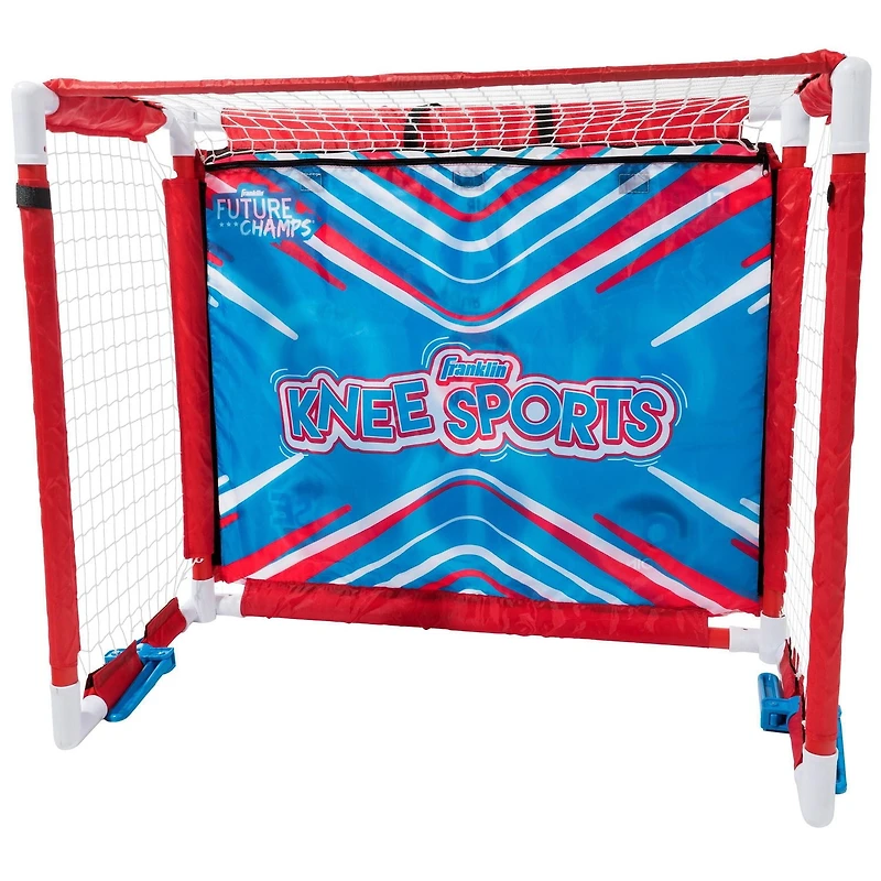 Franklin Sports Model #60274K2 Kids Knee Sport Combo Gaming Set - Knee Hockey, Shootout, Knee Volleyball, Knee Badminton, Soccer & Target Toss - 6-in-1 Goal Combo Set