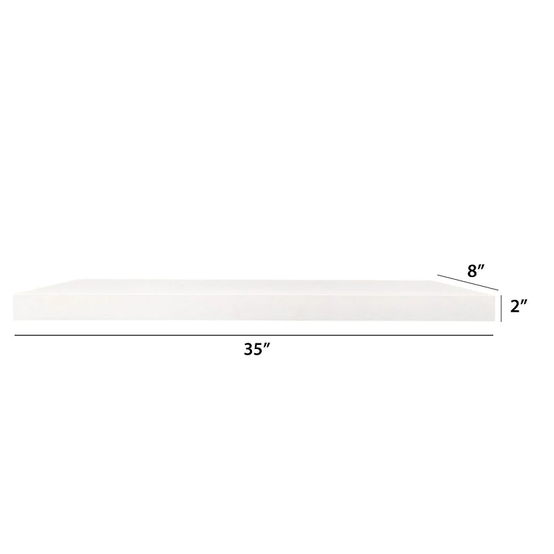 Hometrends 35 inch White Floating Shelf, 35" White Floating Shelf