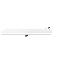 Hometrends 35 inch White Floating Shelf, 35" White Floating Shelf