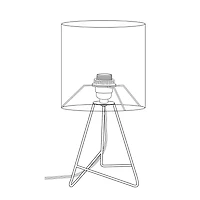 Simple Designs Down to the Wire Table Lamp with Fabric Shade