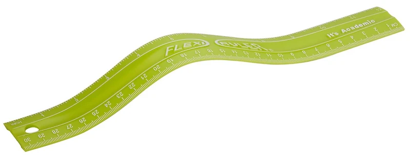 It's Academic Flexi Ruler, Green