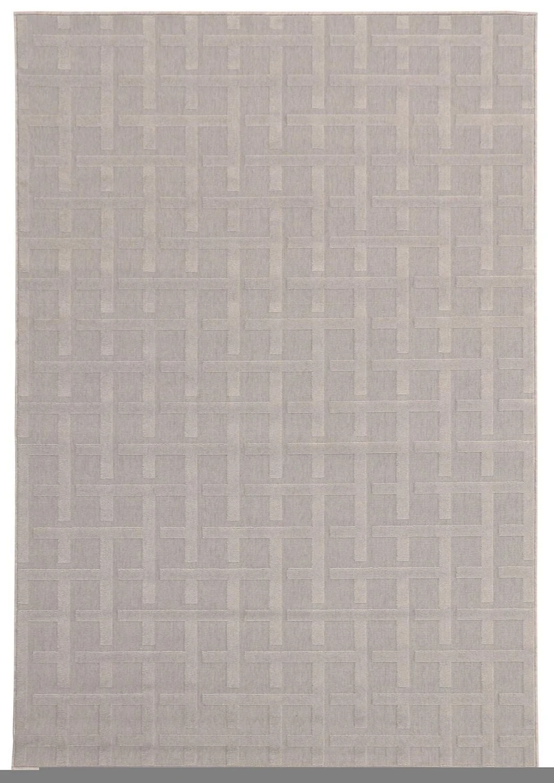 ECARPET Indoor/Outdoor for Balcony, Patio and Garden Villa Grey Rug