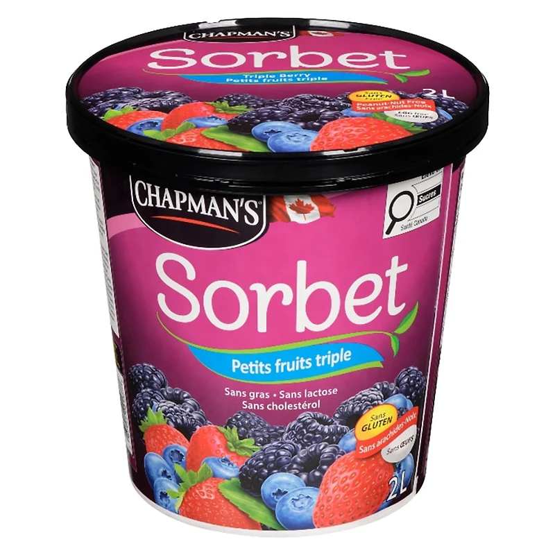 Chapman's Triple Berry Sorbet in a Tub