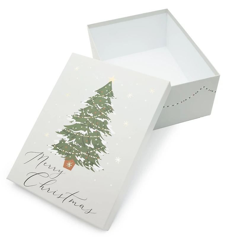 Holiday Time Christmas Tree XLarge Gift Box, Rigid paper set-up box