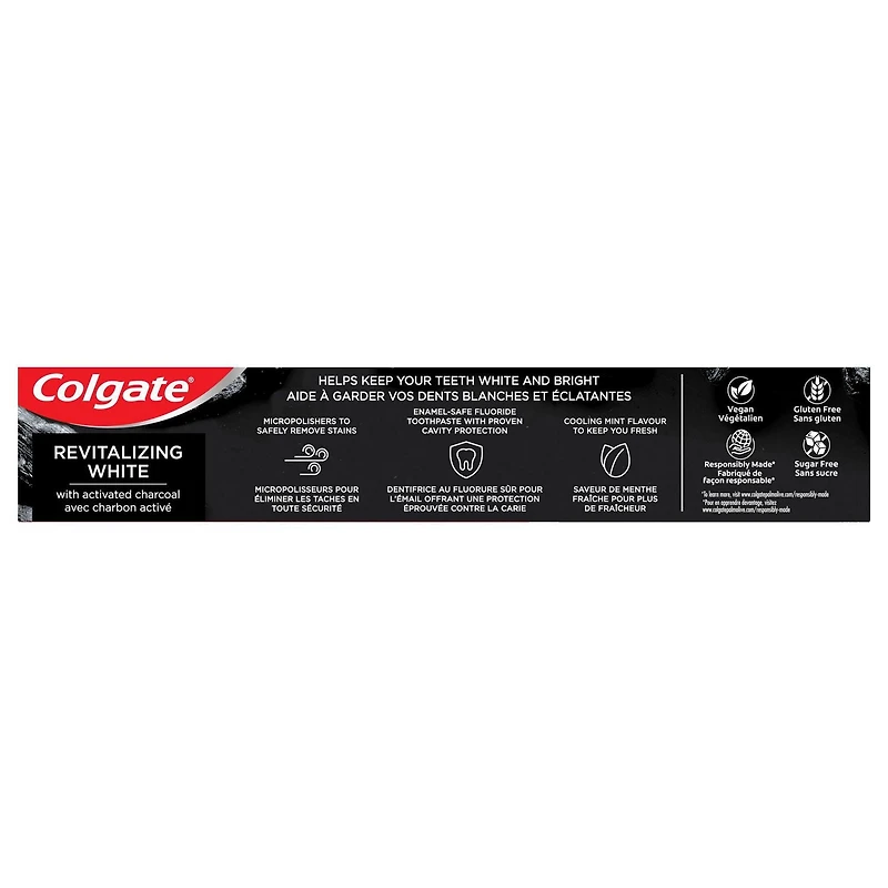 Dentifrice Colgate Essentials avec charbon, 98 mL, paquet de 2
