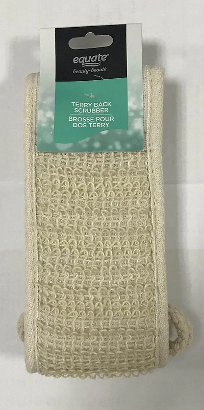 EQUATE BEAUTY TERRY BACK SCRUB, SCRUBBER
