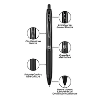 uniball™ 207 Plus+ Retractable Gel Pens, Medium Point (0.7mm), Black, 3 Pack, 207 Plus+ Retractable Gel Pen