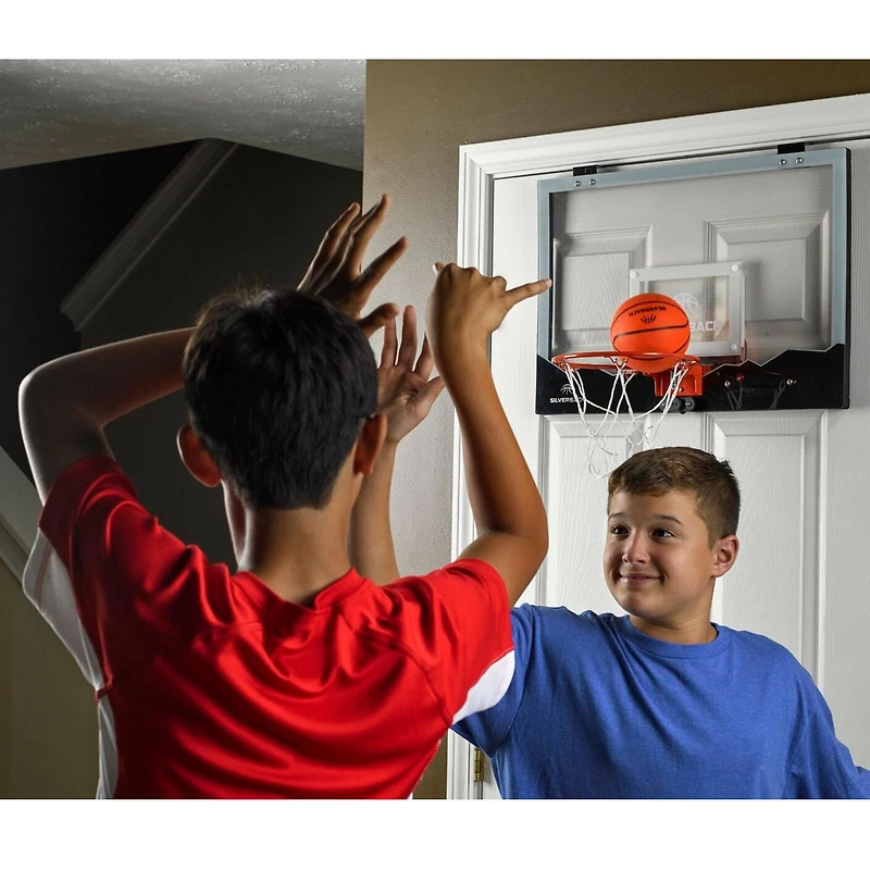 Ensemble mini-panier de basket-ball à DEL de 18 po Silverback pour dessus de porte