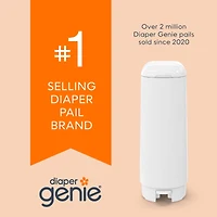 Poubelle à couches Diaper Genie Signature - Gris - Pédale, contrôle des odeurs