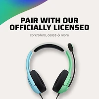 PDP AIRLITE Wired Headset: Blue & Green - Nintendo Switch, Nintendo Switch Lite, & Nintendo Switch - OLED Model