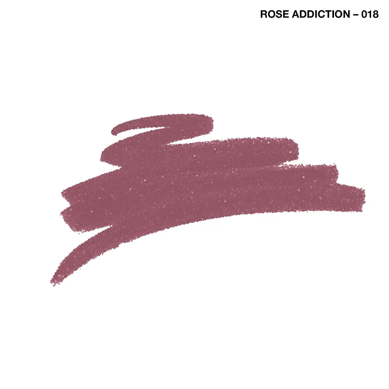 Rimmel Crayon à lèvres automatique Lasting Finish Exaggerate, crémeux, mélange de cire, silicone volatil et vitamines (E,C), 100% sans cruauté