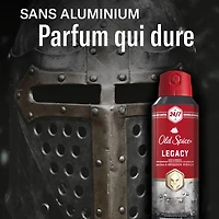 Vaporisateur pour le corps Old Spice Collection rouge pour hommes, parfum Legacy, parfum rafraîchissant, protection contre les odeurs toute la journée, fraîcheur longue durée